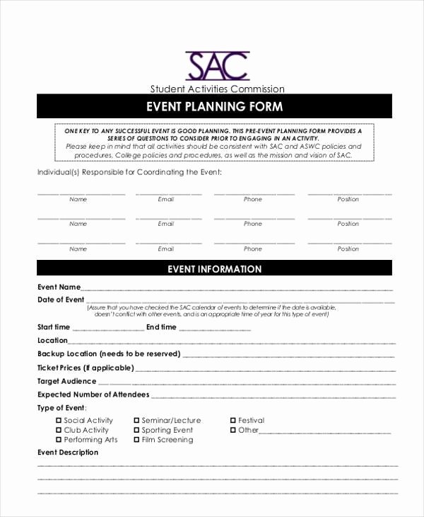 Event Planner Contract Template Lovely Free 7 event Contract form Samples In Sample Example format