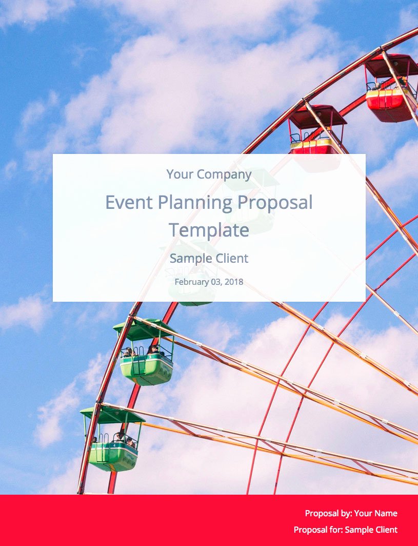 Event Planning Proposal Template Inspirational event Planning Proposal Template and Sample