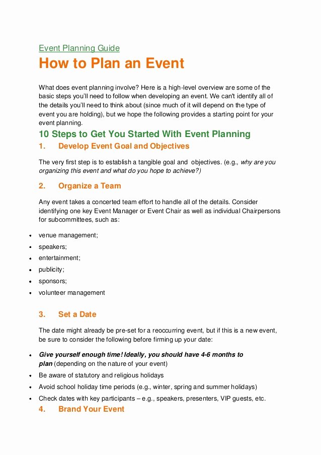 Event Planning Proposal Template Lovely event Planning Guide