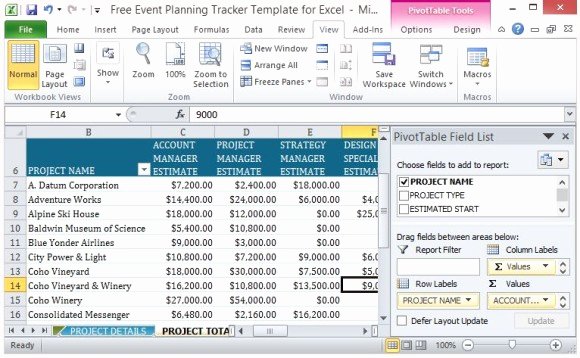 Event Planning Proposal Template Unique Free event Planning Tracker Template for Excel
