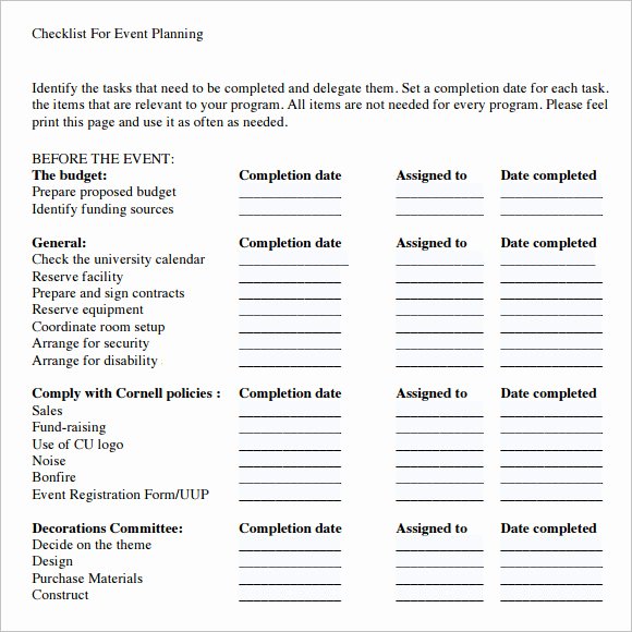 Event Planning Template Pdf Luxury Free 16 Sample event Planning Checklist Templates In