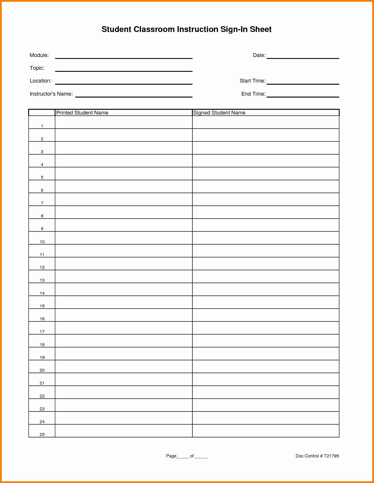 Event Sign In Sheet Template Fresh 25 Excellent Sign In Sheet Templates for Your