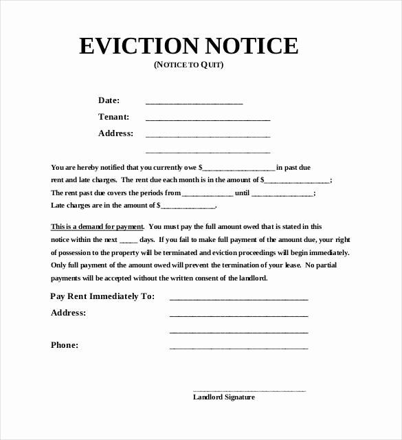 Eviction Notice Template Free Elegant 38 Eviction Notice Templates Pdf Google Docs Ms Word