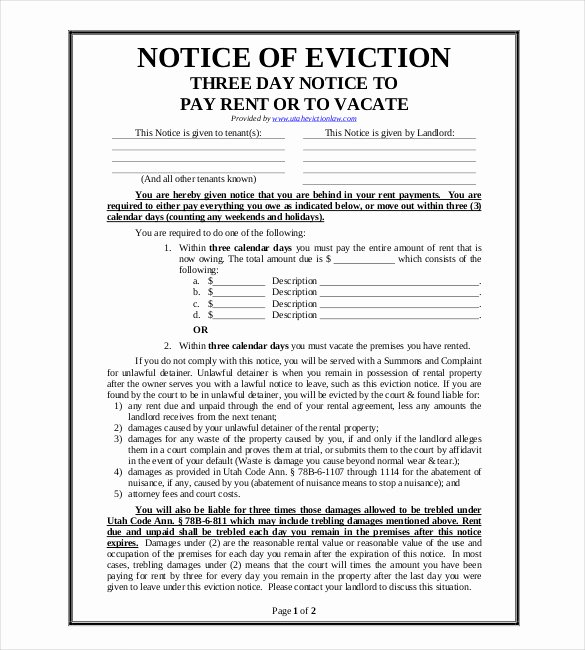 Eviction Notice Template Free Fresh 38 Eviction Notice Templates Pdf Google Docs Ms Word