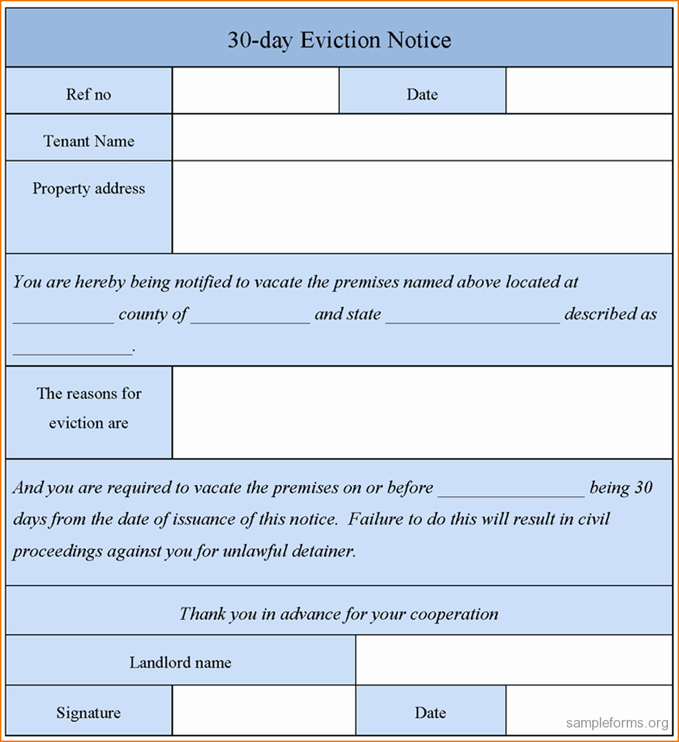 Eviction Notice Template Free Fresh 4 Eviction Template
