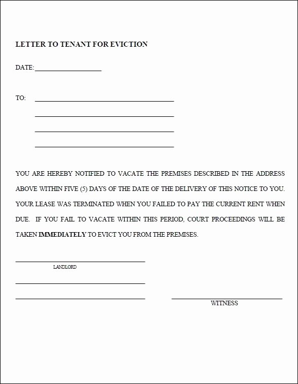 Eviction Notice Template Free Inspirational 13 Blank Eviction Notice Templates Free Download
