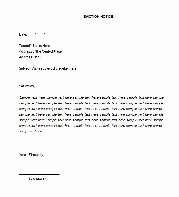 Eviction Notice Template Free Luxury Eviction Template Free Download Printable Templates Lab