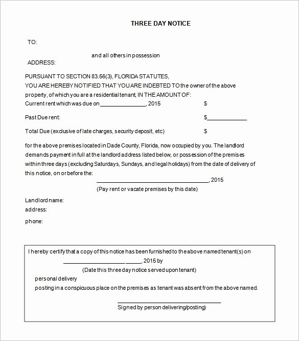 Eviction Notice Template Pdf New 30 Day Eviction Notice Template