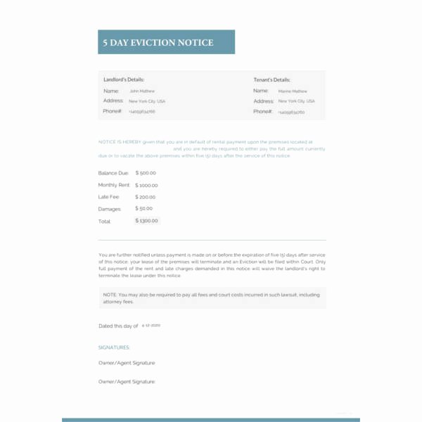 Eviction Notice Template Word Luxury 37 Eviction Notice Templates Doc Pdf