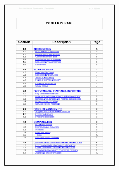 Excel Table Of Contents Template Beautiful 4 Table Of Content Template