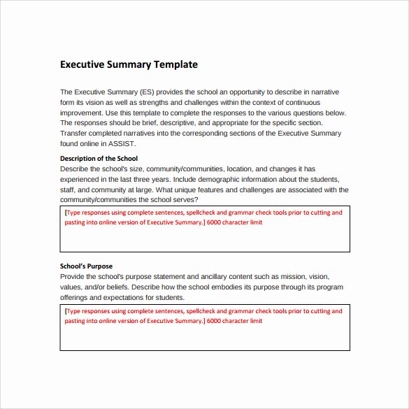Executive Summary Word Template New Sample Executive Summary Template 7 Free Documents In