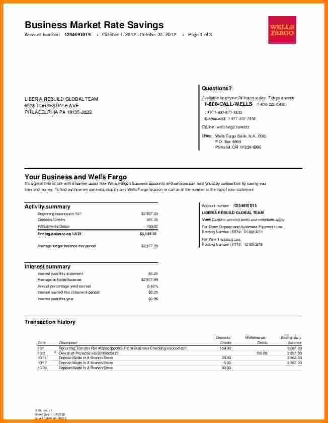 Fake Bank Statement Template Best Of Blank Wells Fargo Bank Statement Template Templates