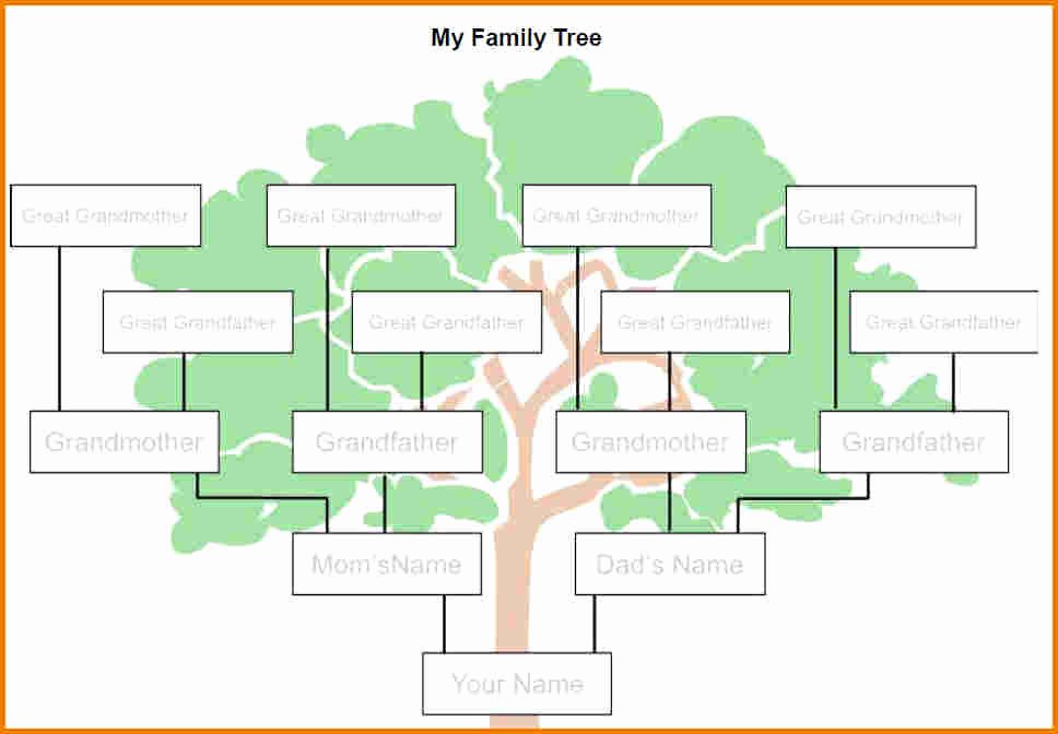 Family Tree Template Editable Luxury Family Tree Template Word