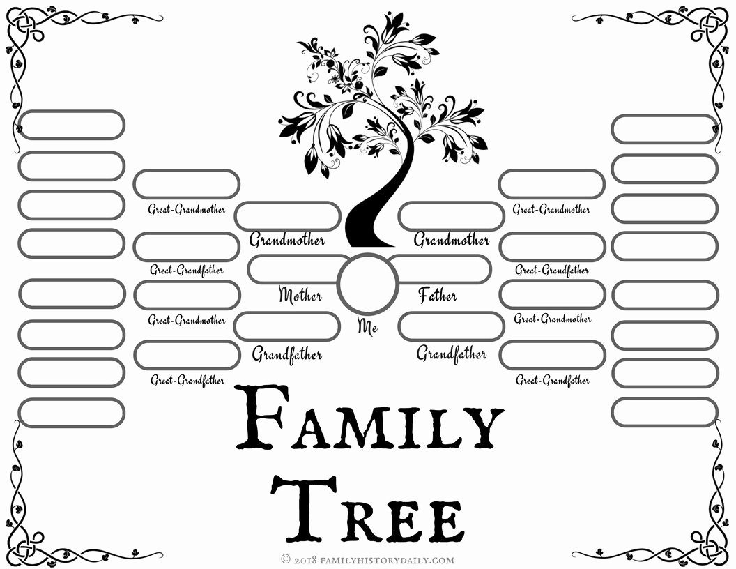 Family Tree with Pictures Template Luxury 4 Free Family Tree Templates for Genealogy Craft or