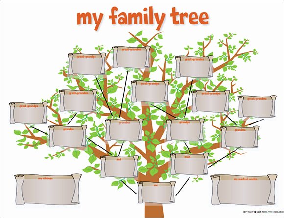 Fillable Family Tree Template Best Of Free 56 Family Tree Templates In Word Apple