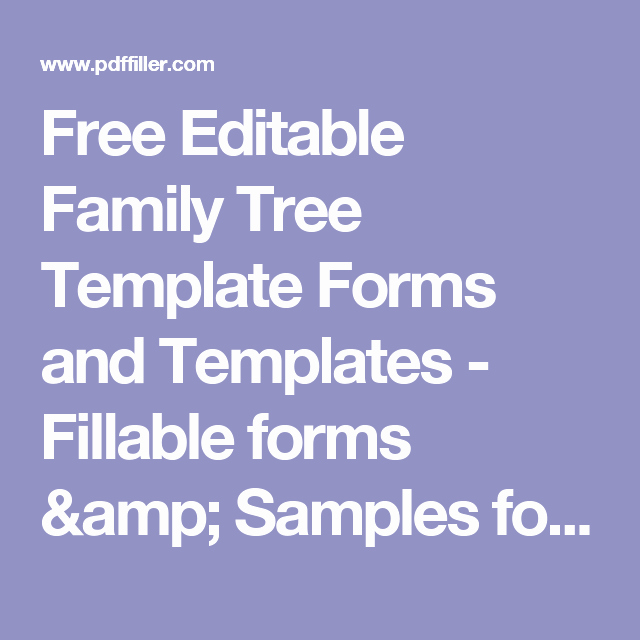 Fillable Family Tree Template New Free Editable Family Tree Template forms and Templates
