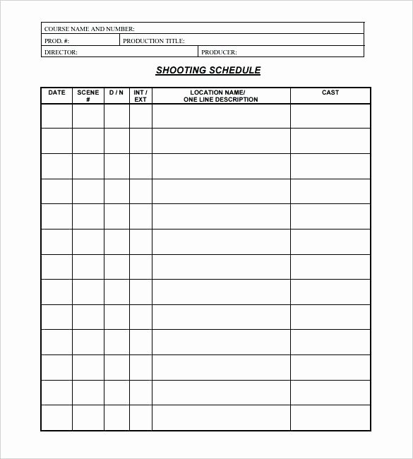 Film Business Plan Template New Movie Production Schedule Template