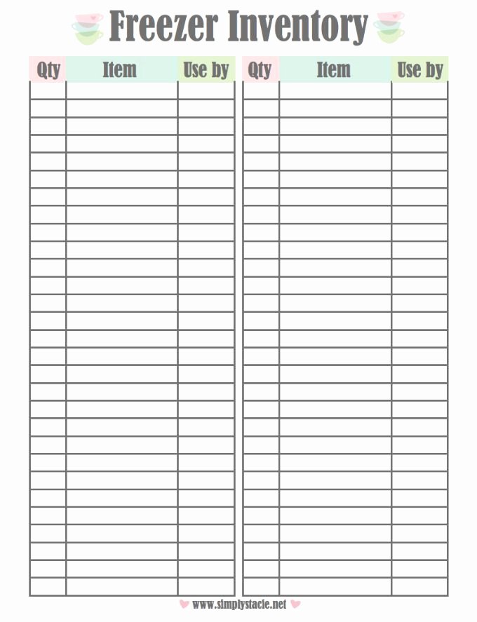 Food Inventory List Template Lovely Kitchen Inventory Printables Weekly Menu Plan