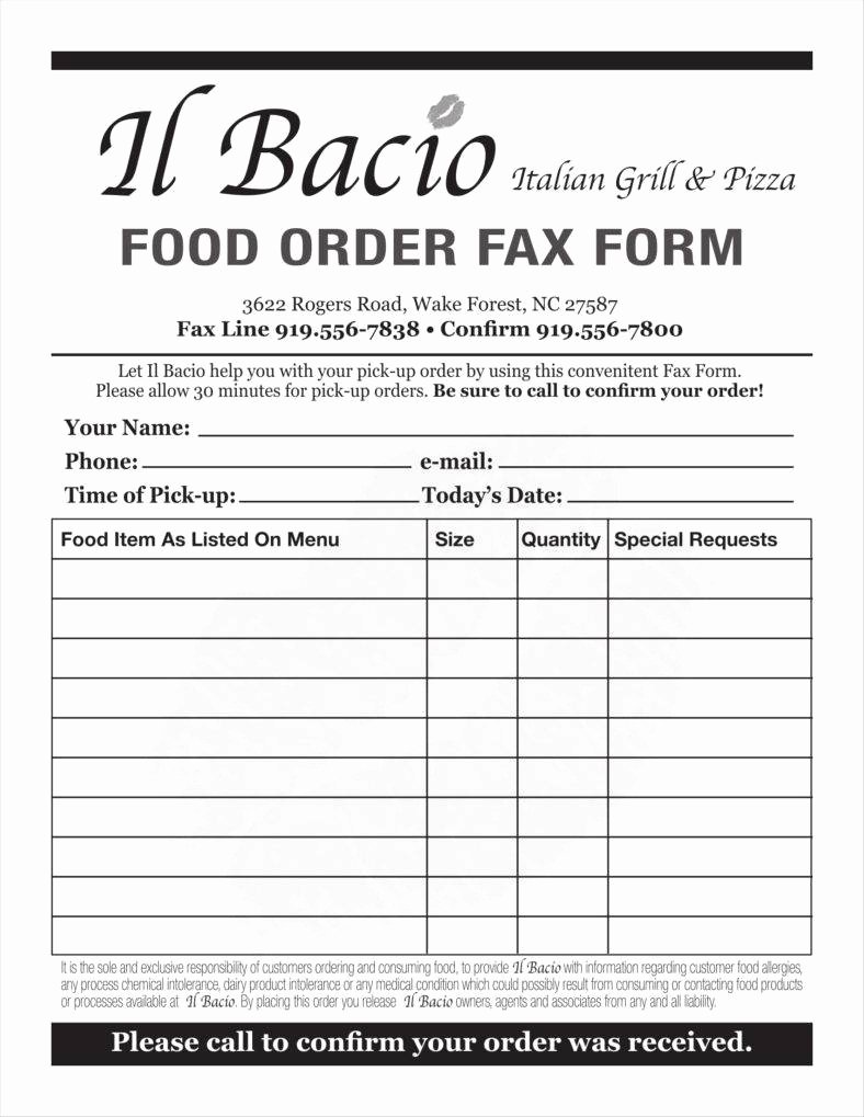 Food order form Template Luxury 10 Food order form Templates Word Docs