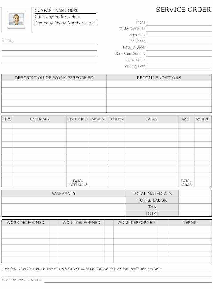 Food order form Template Luxury Example Image Service order form Work
