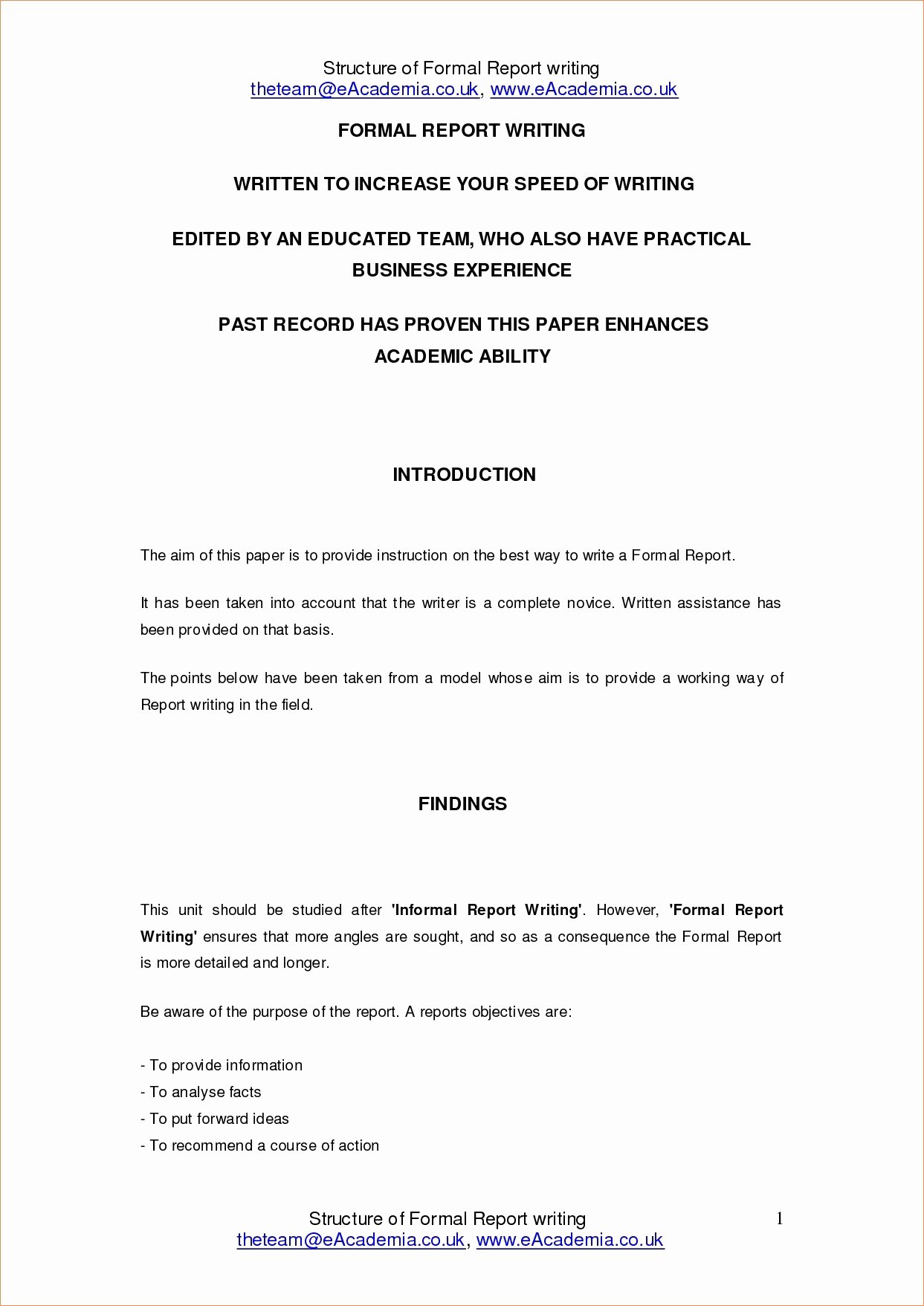 Formal Business Report Template Inspirational How to Write A formal Business Report Example formal