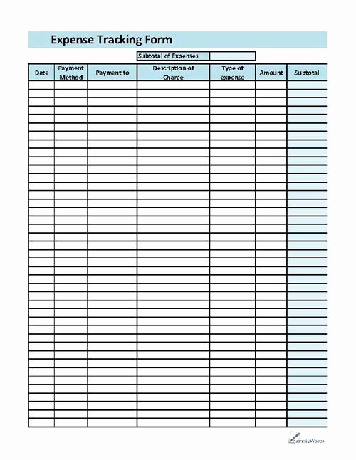 Free Blank Spreadsheet Templates Lovely Expense Printable forms Worksheets Charts