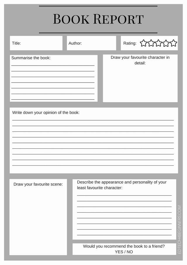 Free Book Report Templates Inspirational A Range Of Free Downloadable Writing Templates – Edtech