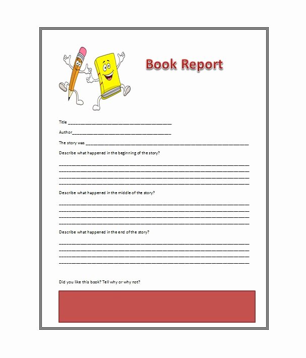 Free Book Report Templates New 30 Book Report Templates &amp; Reading Worksheets Free