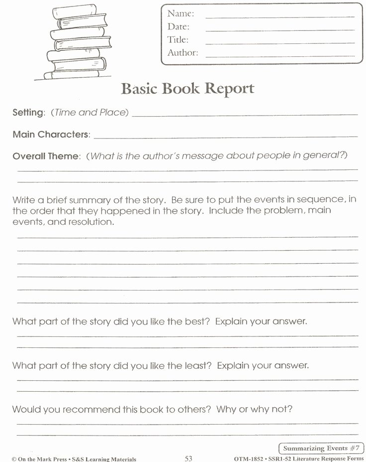 book report templates
