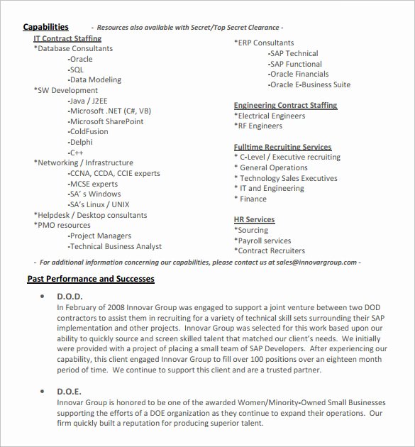 Free Capability Statement Template Word Beautiful 14 Capability Statement Templates Pdf Word Pages