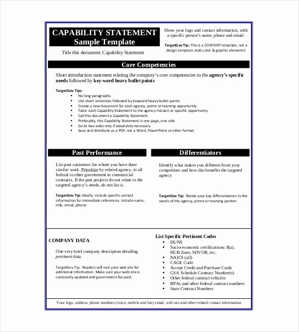 Free Capability Statement Template Word Best Of Capability Statement Template Word Document