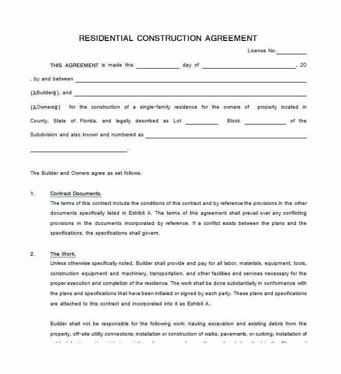 Free Construction Contract Template Beautiful 40 Great Contract Templates Employment Construction