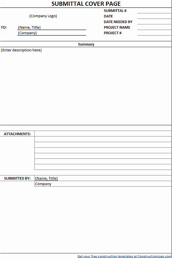 Free Construction Submittal form Template Unique Submittal form Template