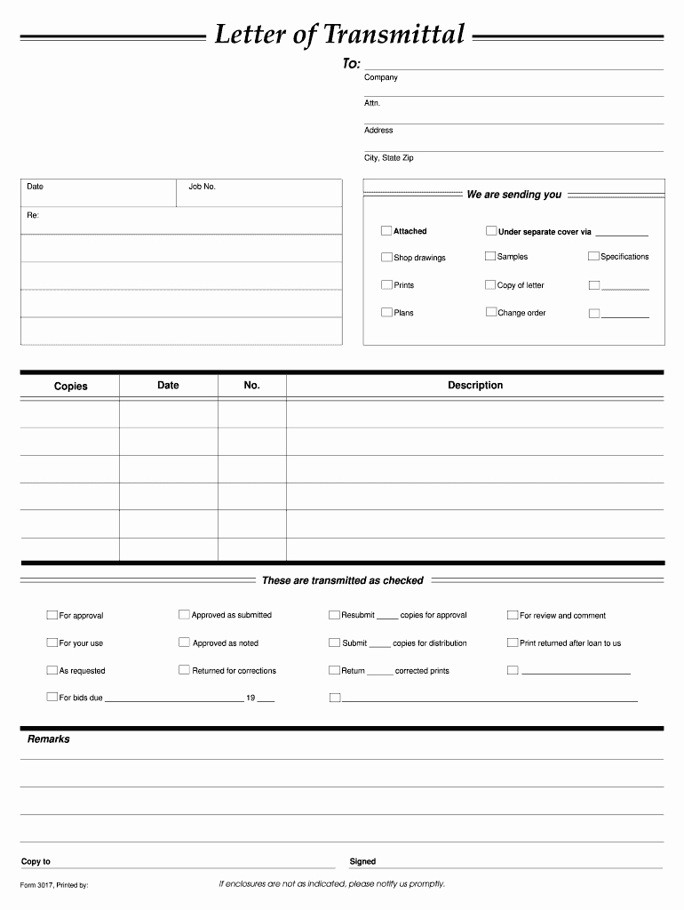 Free Construction Submittal form Template Unique Transmittal form Fill Line Printable Fillable Blank