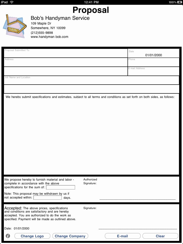 Free Contractor Proposal Template Unique Best S Of Simple Construction Proposal Template