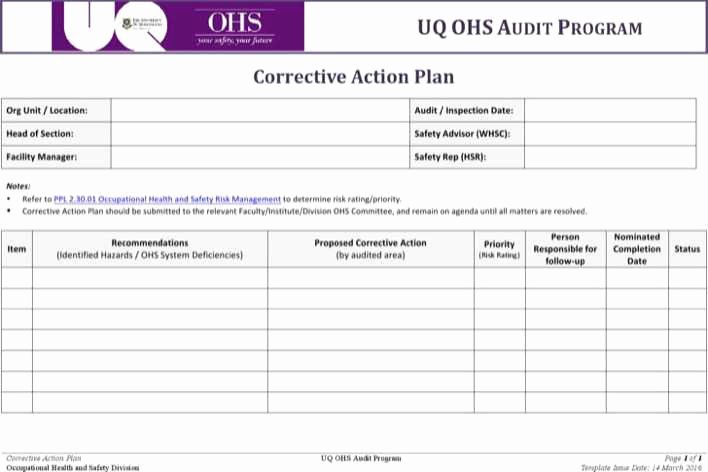 Free Corrective Action Plan Template Luxury Download Corrective Action Plan Template for Free