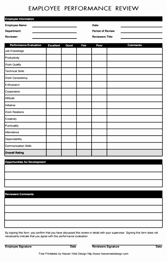 Free Employee Evaluation forms Templates New 9 Staff Evaluation form Template Uoiuw