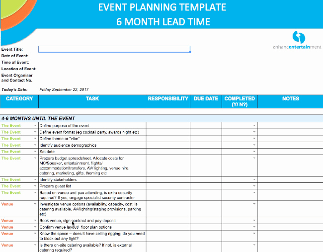 Free event Plan Template Inspirational the Ultimate event Planning Template