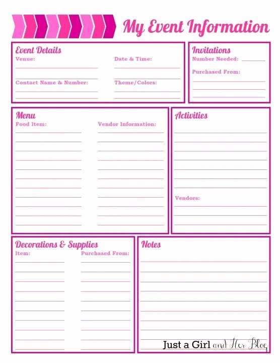 Free event Plan Template Luxury Party Planning organized with Free Printables