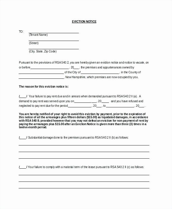 Free Eviction Notices Templates New Eviction forms Free Image – 3060 Day Notice to Vacate Free