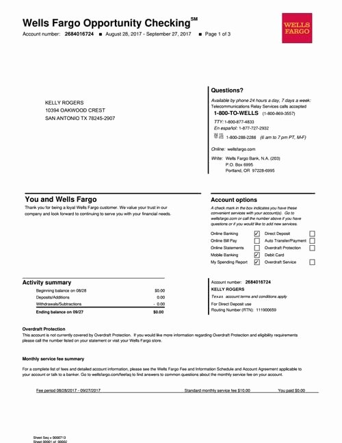 Free Fake Bank Statements Templates Fresh Bank Statement Wells Fargo Projects to Try