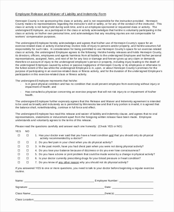 Free General Release form Template Best Of 30 Of Employee Insurance Waiver form Template