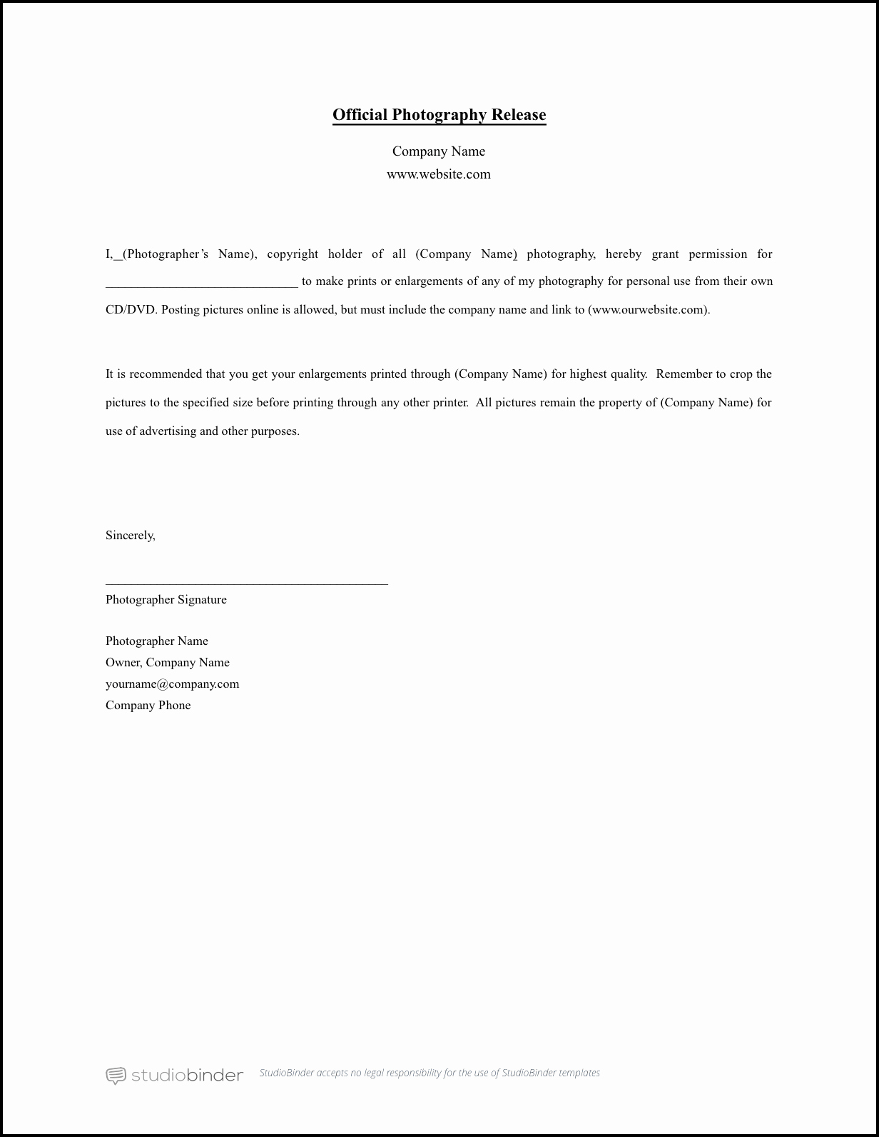 Free General Release form Template New Download Free Release form Template