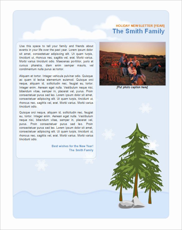 Free Holiday Newsletter Templates Lovely 9 Holiday Newsletter Templates – Free Word Documents