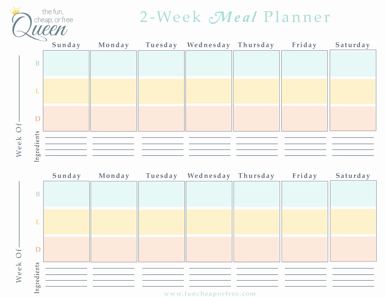 Free Meal Plan Templates New Easy Meal Plan Structure with Free Printables Fun Cheap
