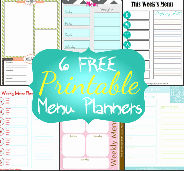 Free Meal Plan Templates Unique 6 Weekly Menu Planner Templates