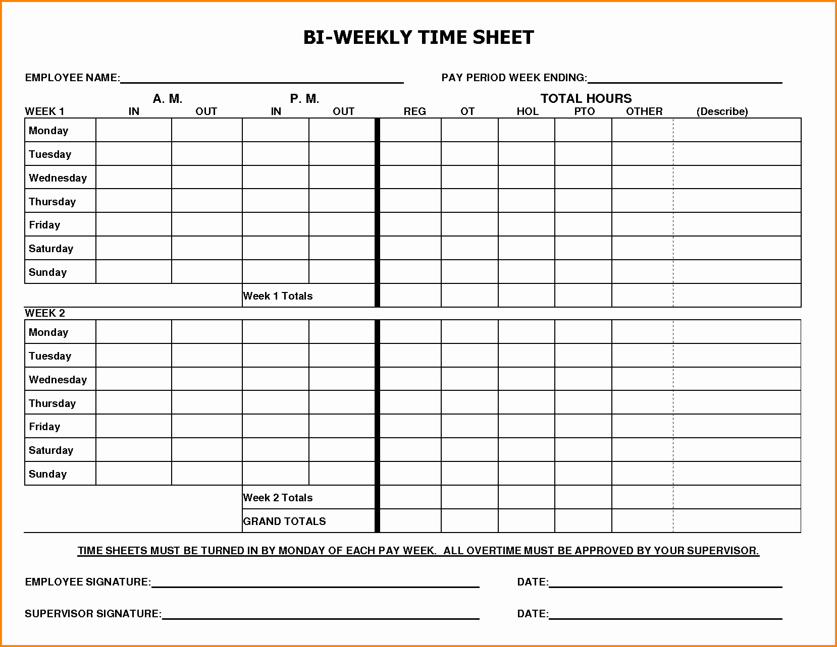 Free Monthly Timesheet Template Lovely 8 Biweekly Payroll Timesheet Template