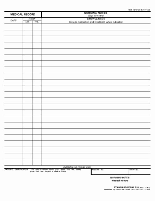 Free Nursing Progress Notes Template Beautiful Notes Printable Gallery Category Page 2