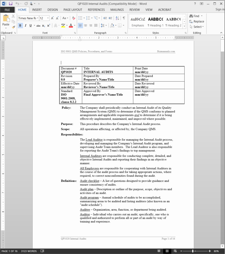 Free Office Procedures Manual Template Awesome What is the Purpose Of A Procedure Manual