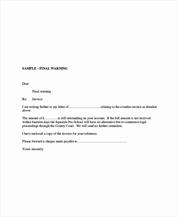 Free Past Due Letter Template Awesome Past Due Invoice Letter
